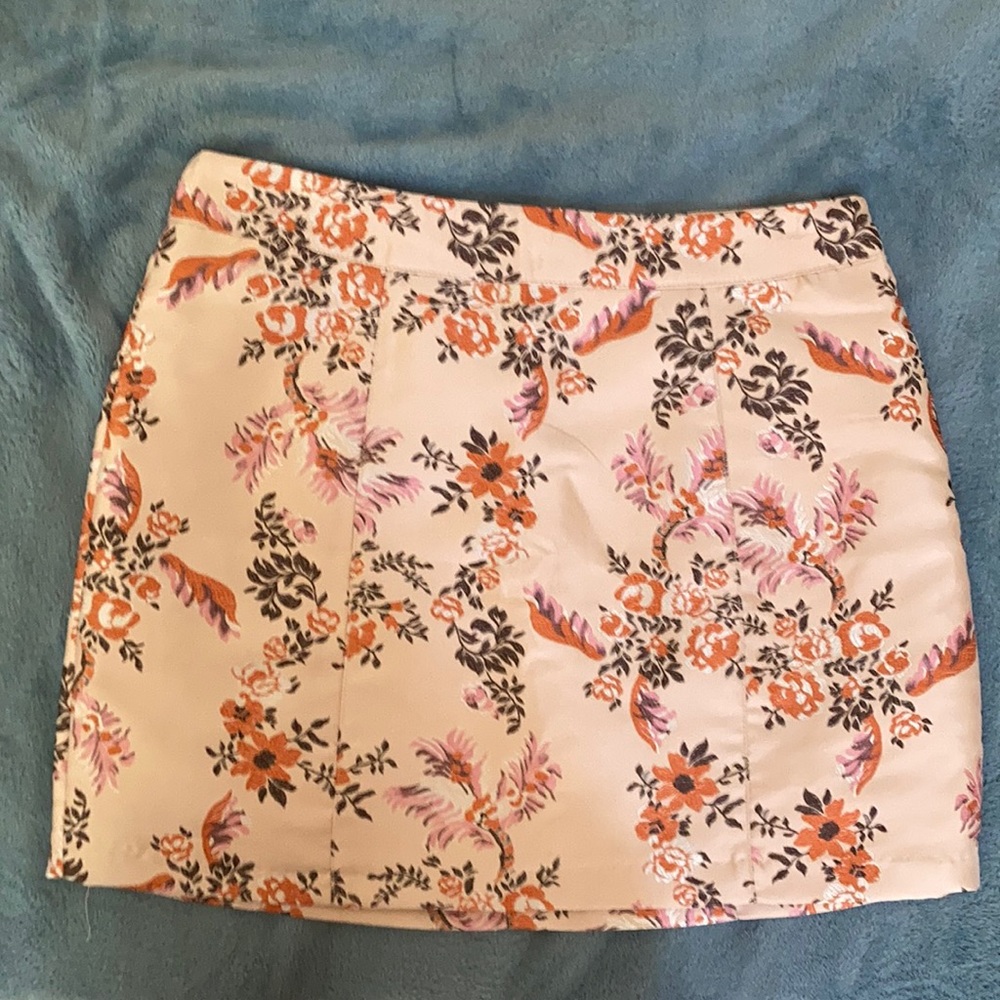 Vintage Forever 21 floral elegant pink mini skirt